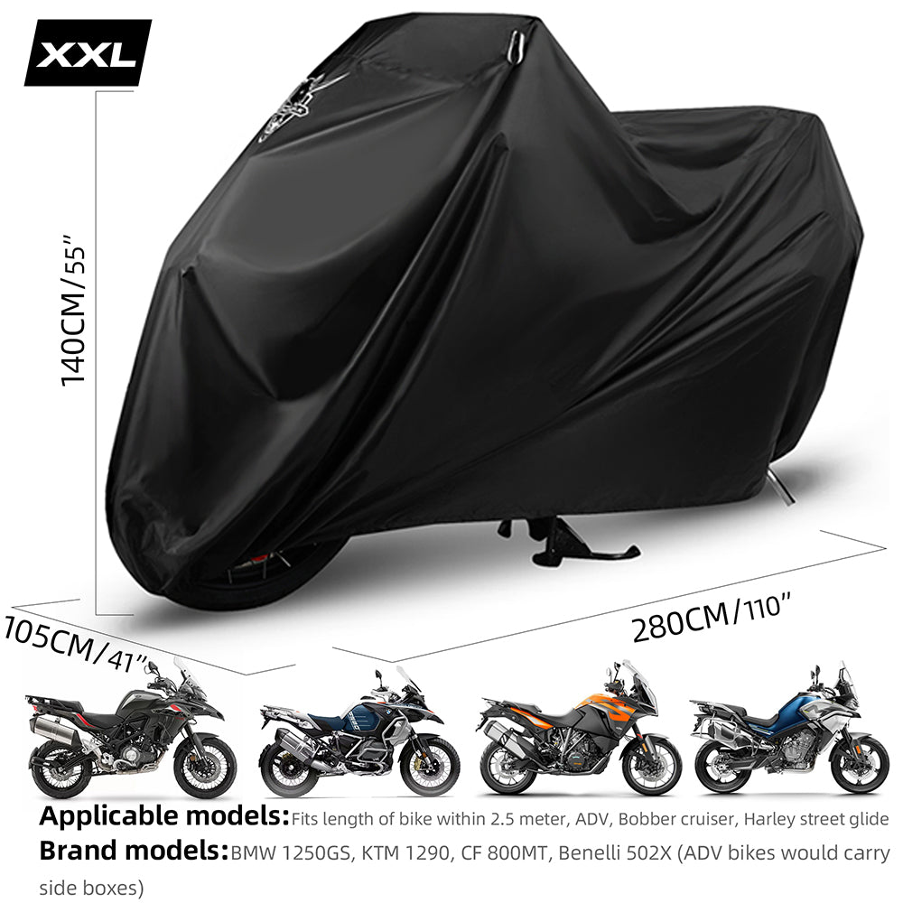 RHINOWALK F1003 XXL Size Motorcycle Anti-sun Waterproof Cover Outdoor Motorbike Foldable Polyester Cover RHINOWALK F1003 XXL Size Motorcycle Anti-sun Waterproof Cover Outdoor Motorbike Foldable Polyester Cover